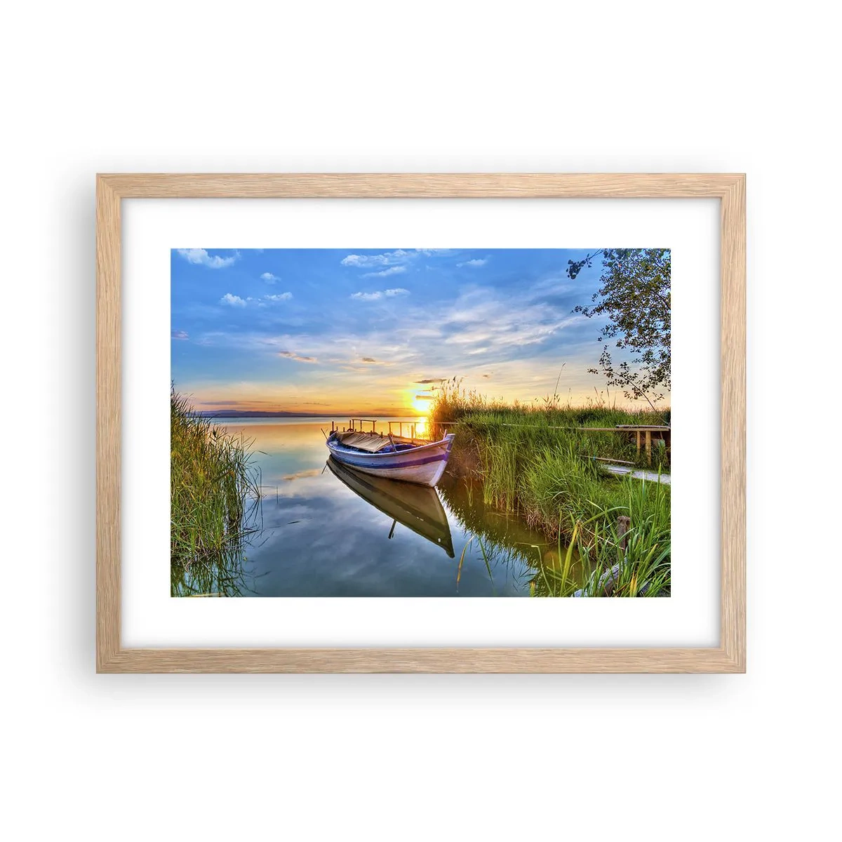 Póster en marco roble claro - Sueños cumplidos - 40x30 cm