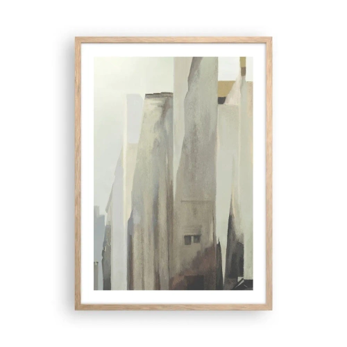 Póster en marco roble claro - Un sueño de ciudad - 50x70 cm