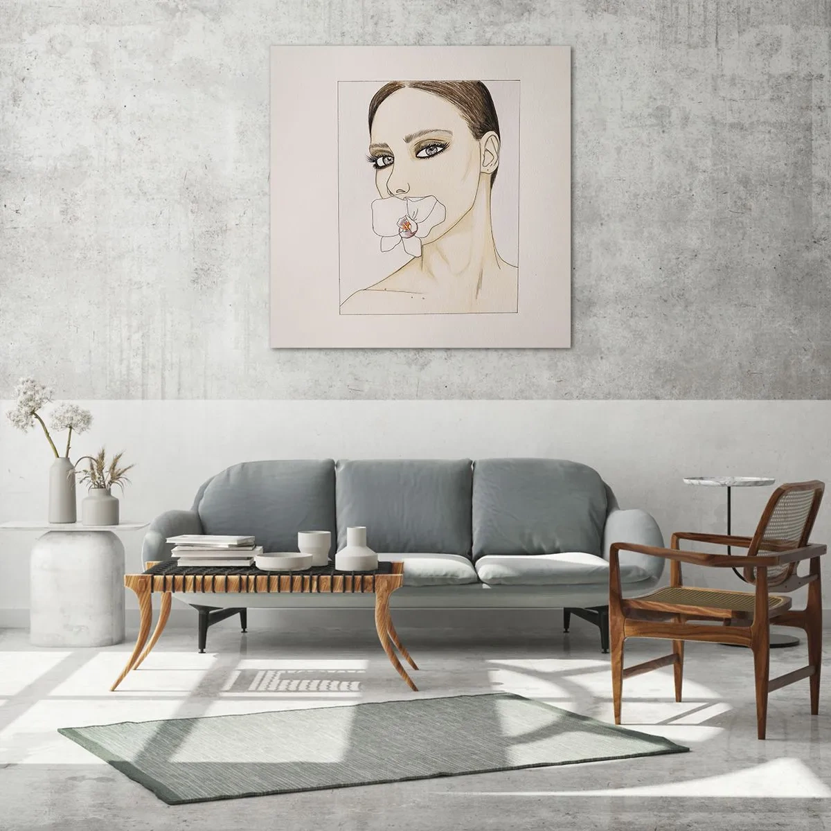 Cuadro sobre vidrio - Impresiones sobre Vidrio - Elegancia y belleza - 60x60 cm