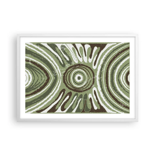 Póster en marco blanco - Explosión de emociones - 70x50 cm