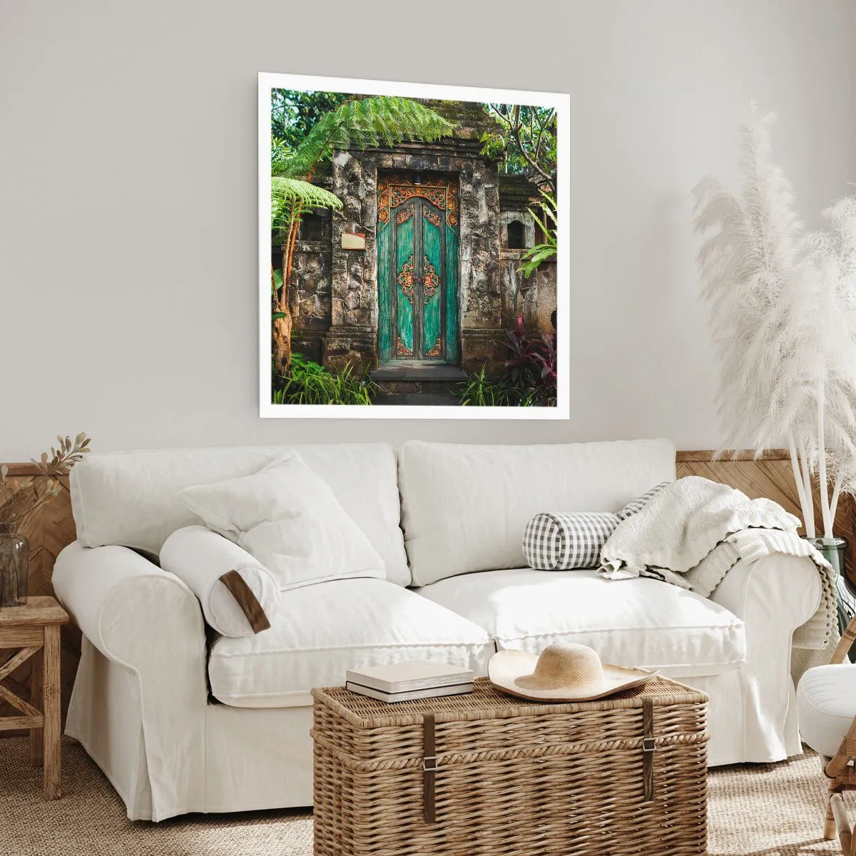 Póster - Una puerta a un mundo exótico - 40x40 cm
