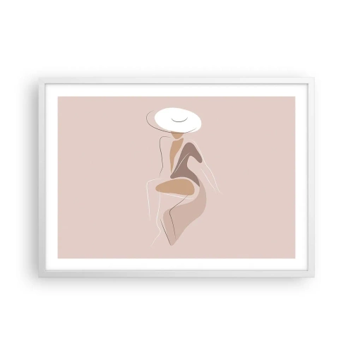 Póster en marco blanco - Una auténtica dama - 70x50 cm