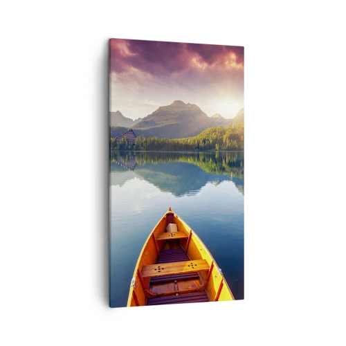 Cuadro sobre lienzo - Impresión de Imagen - Frente a la naturaleza - 45x80 cm