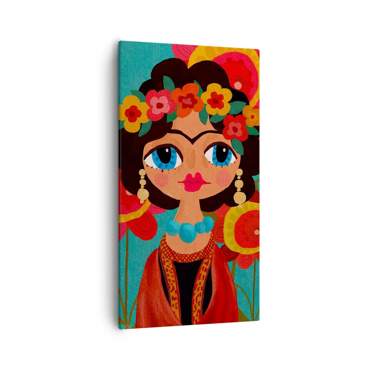 Cuadro sobre lienzo - Impresión de Imagen - La doncella amapola - 55x100 cm