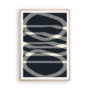 Póster en marco roble claro - Un intento de romper la oscuridad - 70x100 cm