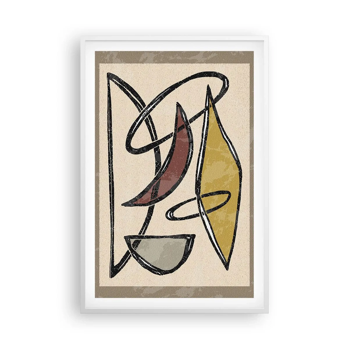 Póster en marco blanco - Verticales y niveles - 61x91 cm