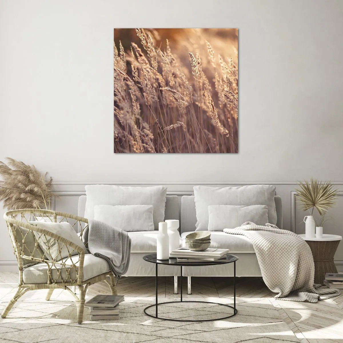 Cuadro sobre vidrio - Impresiones sobre Vidrio - Listos para dar la bienvenida al otoño - 40x40 cm