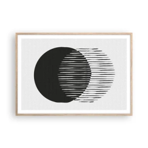 Póster en marco roble claro - Su alter ego - 100x70 cm