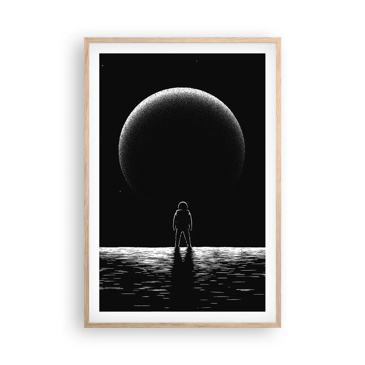 Póster en marco roble claro - Cara a cara - 61x91 cm