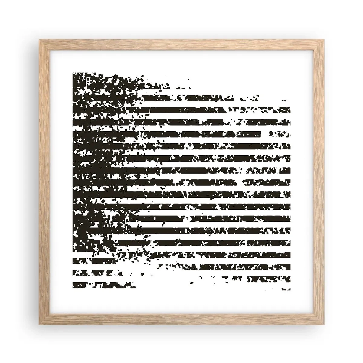 Póster en marco roble claro - Ritmo y ruido - 40x40 cm