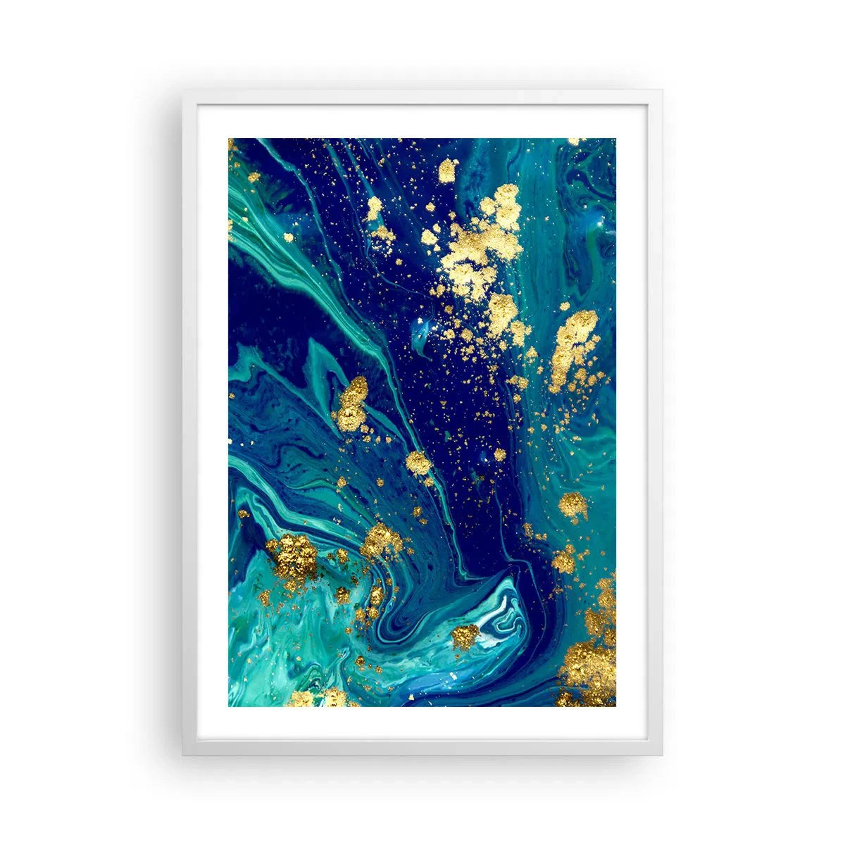 Póster en marco blanco - Pétalos de sol - 50x70 cm