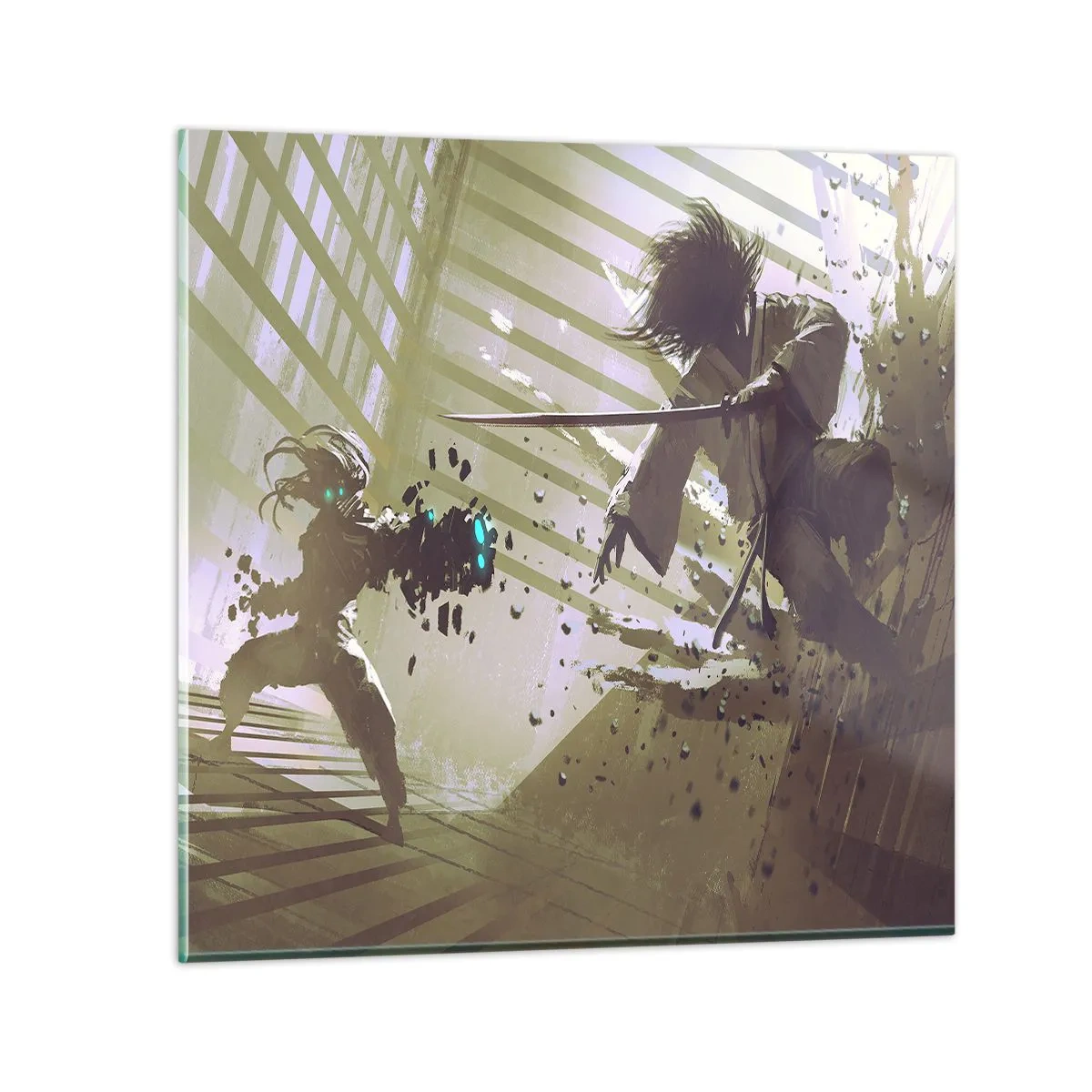 Cuadro sobre vidrio - Impresiones sobre Vidrio - Y puedes ser un samurai - 60x60 cm