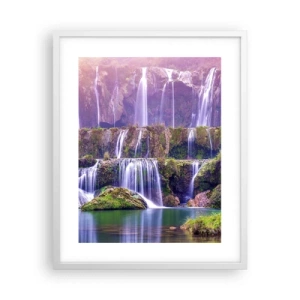 Póster en marco blanco - Escalera al cielo - 40x50 cm