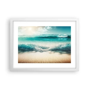 Póster en marco blanco - Calma oceánica - 40x30 cm