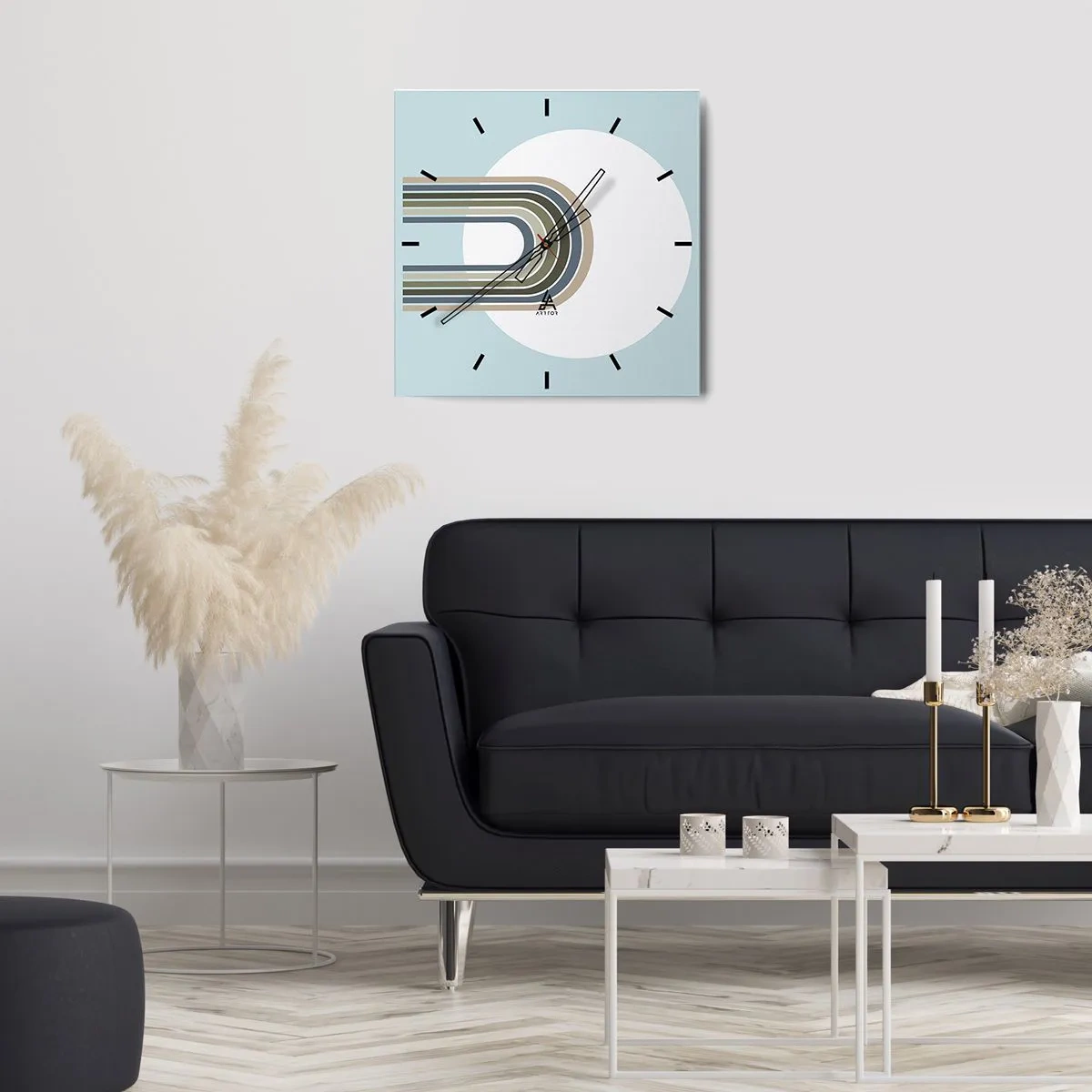 Reloj de pared - Reloj de vidrio - Una atracción irresistible - 40x40 cm