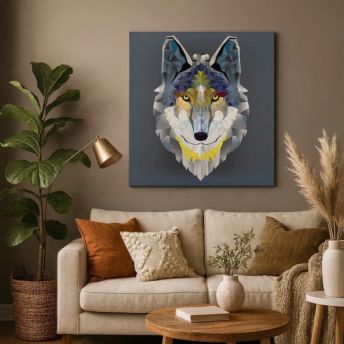 Cuadro sobre lienzo - Impresión de Imagen - Habla del lobo si lo ves - 30x30 cm