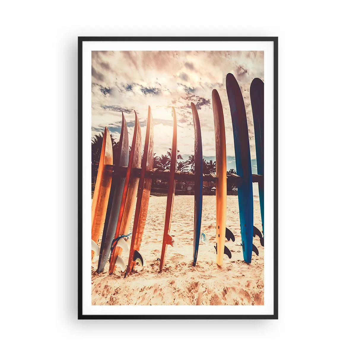 Póster en marco negro - Buenas noches, hasta mañana - 70x100 cm