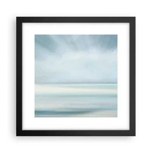 Póster en marco negro - Paz hasta el horizonte - 30x30 cm