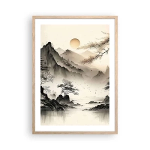 Póster en marco roble claro - El encanto único de Oriente - 50x70 cm