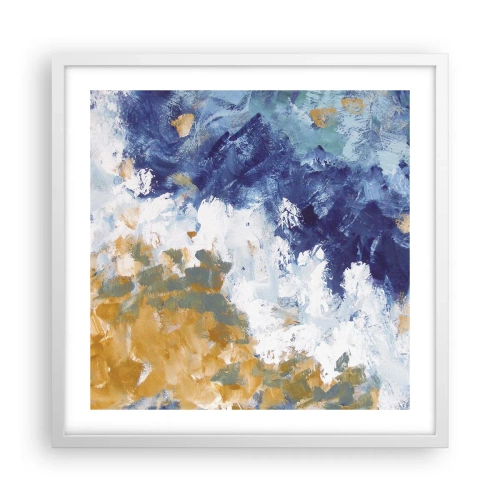 Póster en marco blanco - Danza de los elementos - 50x50 cm