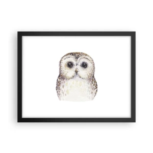 Póster en marco negro - Mírame a los ojos - 40x30 cm