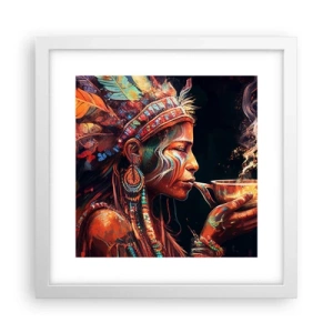 Póster en marco blanco - Un ritual mágico - 30x30 cm