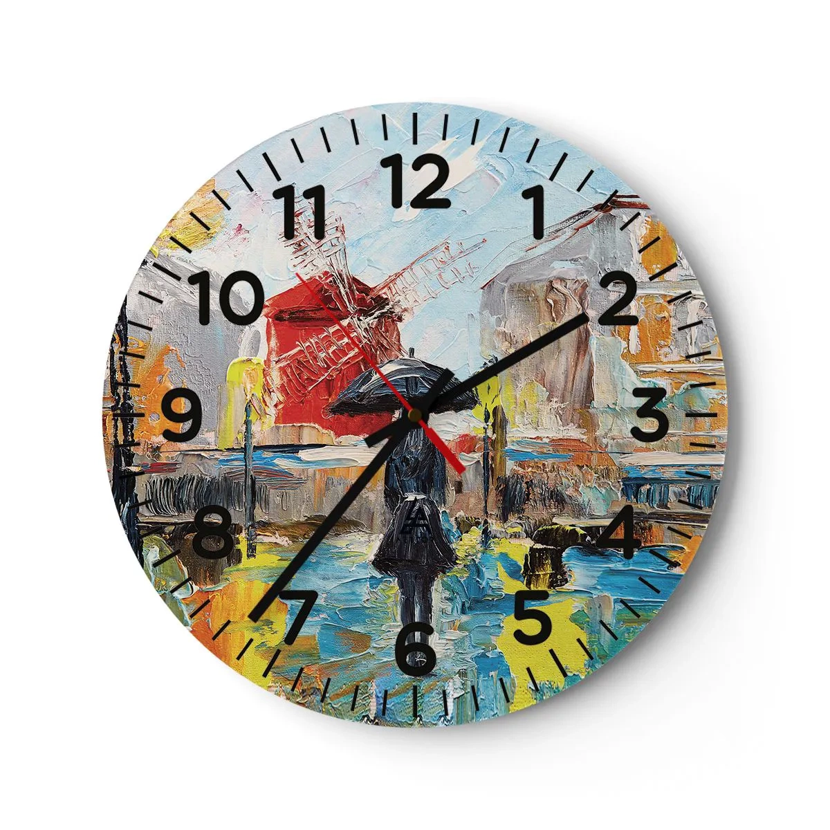 Reloj de pared - Reloj de vidrio - Leyendas parisinas - 30x30 cm