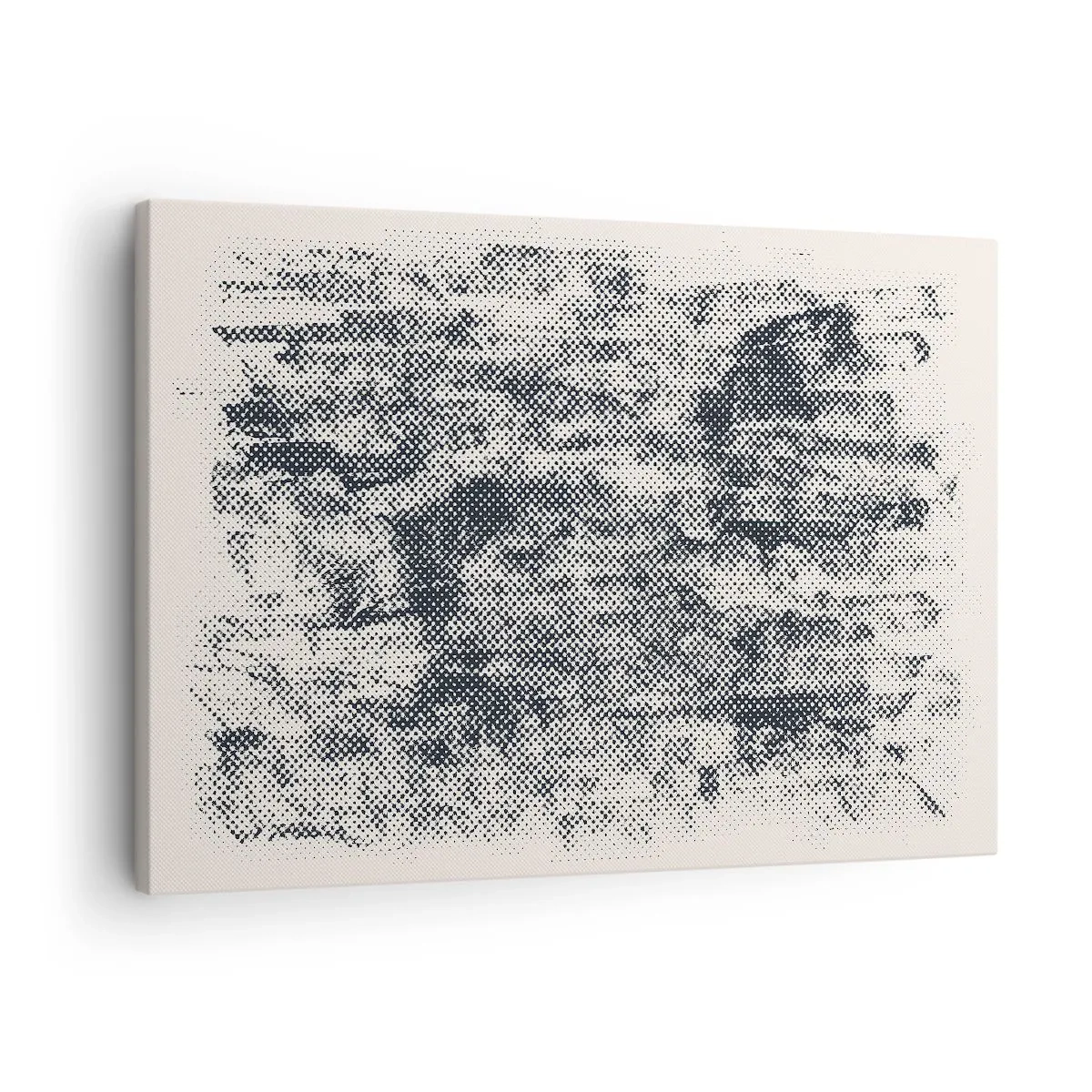 Cuadro sobre lienzo - Impresión de Imagen - Composición abstracta brumosa en tonos grises - 70x50cm - Composición brumosa - Decoración de pared moderna para salón y dormitorio ARTTOR
