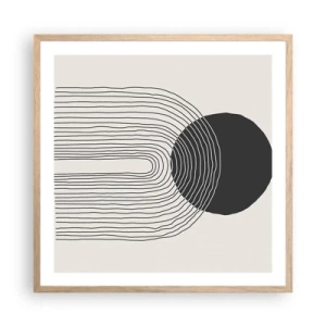 Póster en marco roble claro - Temblor y certeza - 60x60 cm