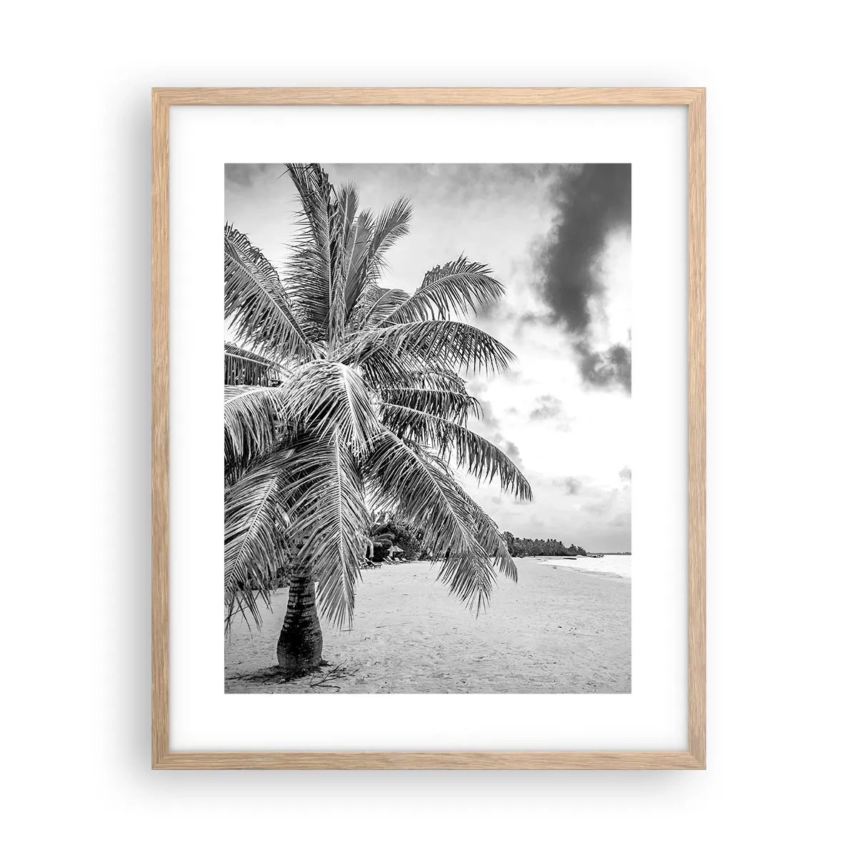 Póster en marco roble claro - Anhelo de soledad.... - 40x50 cm