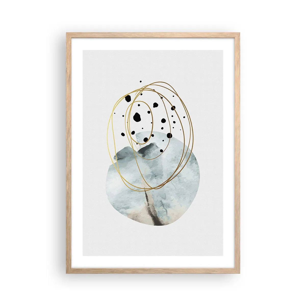 Póster en marco roble claro - El concepto del espacio - 50x70 cm