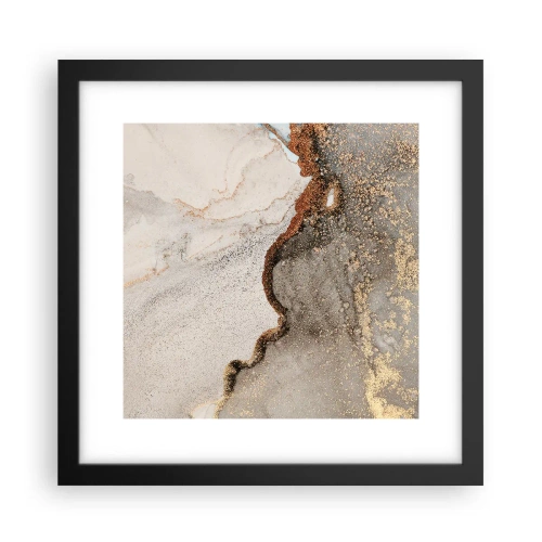 Póster en marco negro - En la frontera de los colores - 30x30 cm