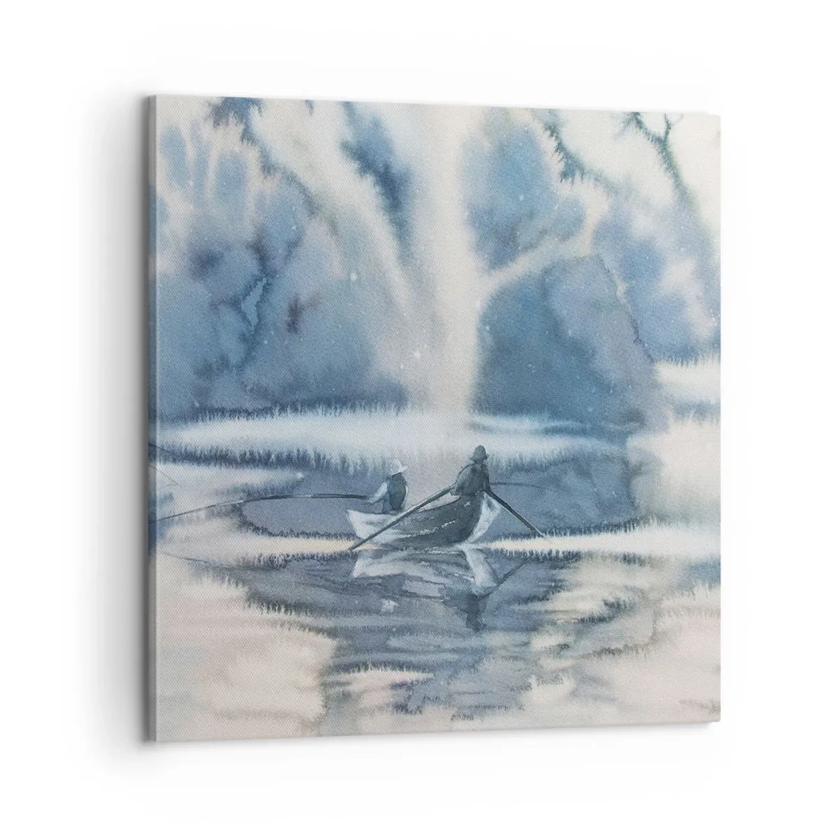 Cuadro sobre lienzo - Impresión de Imagen - Pescadores en su paraíso - 60x60 cm