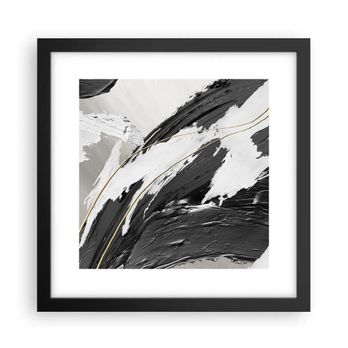 Póster en marco negro - Abstracción con estilo - 30x30 cm