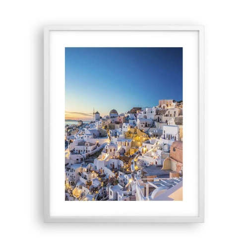 Póster en marco blanco - La esencia de lo griego - 40x50 cm