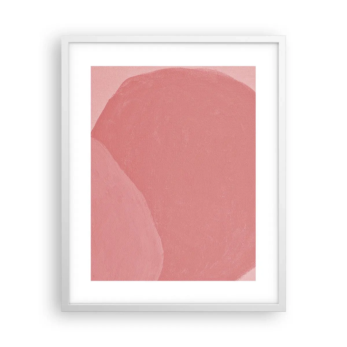 Póster en marco blanco - Composición orgánica en rosa - 40x50 cm