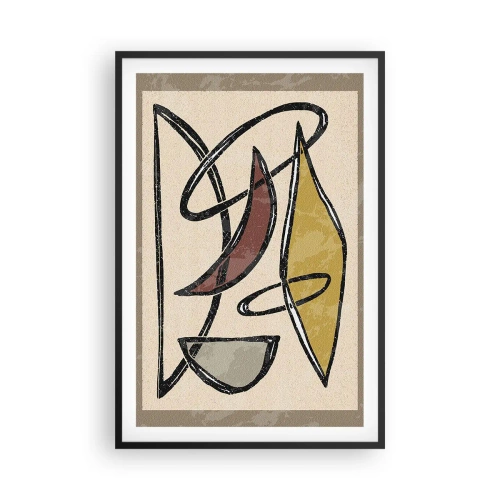 Póster en marco negro - Verticales y niveles - 61x91 cm