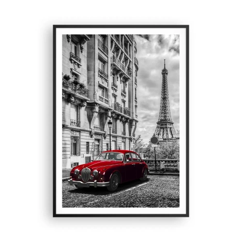 Póster en marco negro - Un depredador en la ciudad - 70x100 cm