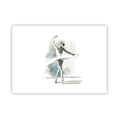 Póster - Encantada por un cisne - 70x50 cm