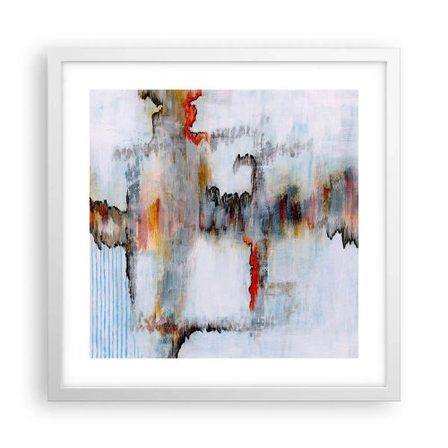 Póster en marco blanco - Abstracto sobre el agua - 40x40 cm