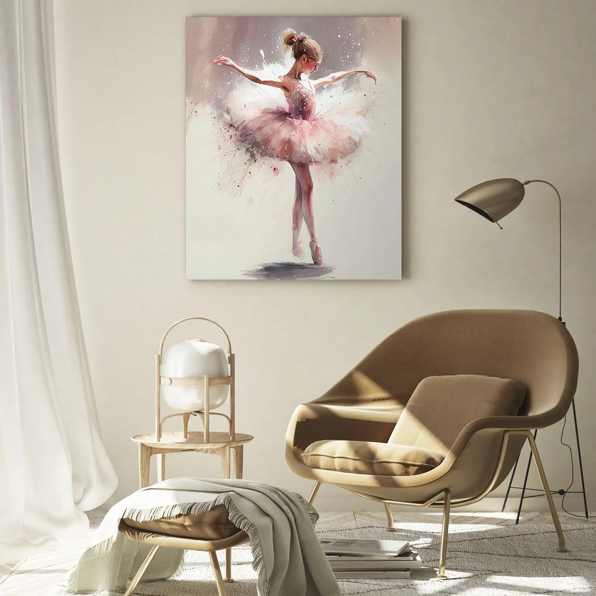 Cuadro sobre vidrio - Impresiones sobre Vidrio - Como un pájaro joven - 70x100 cm