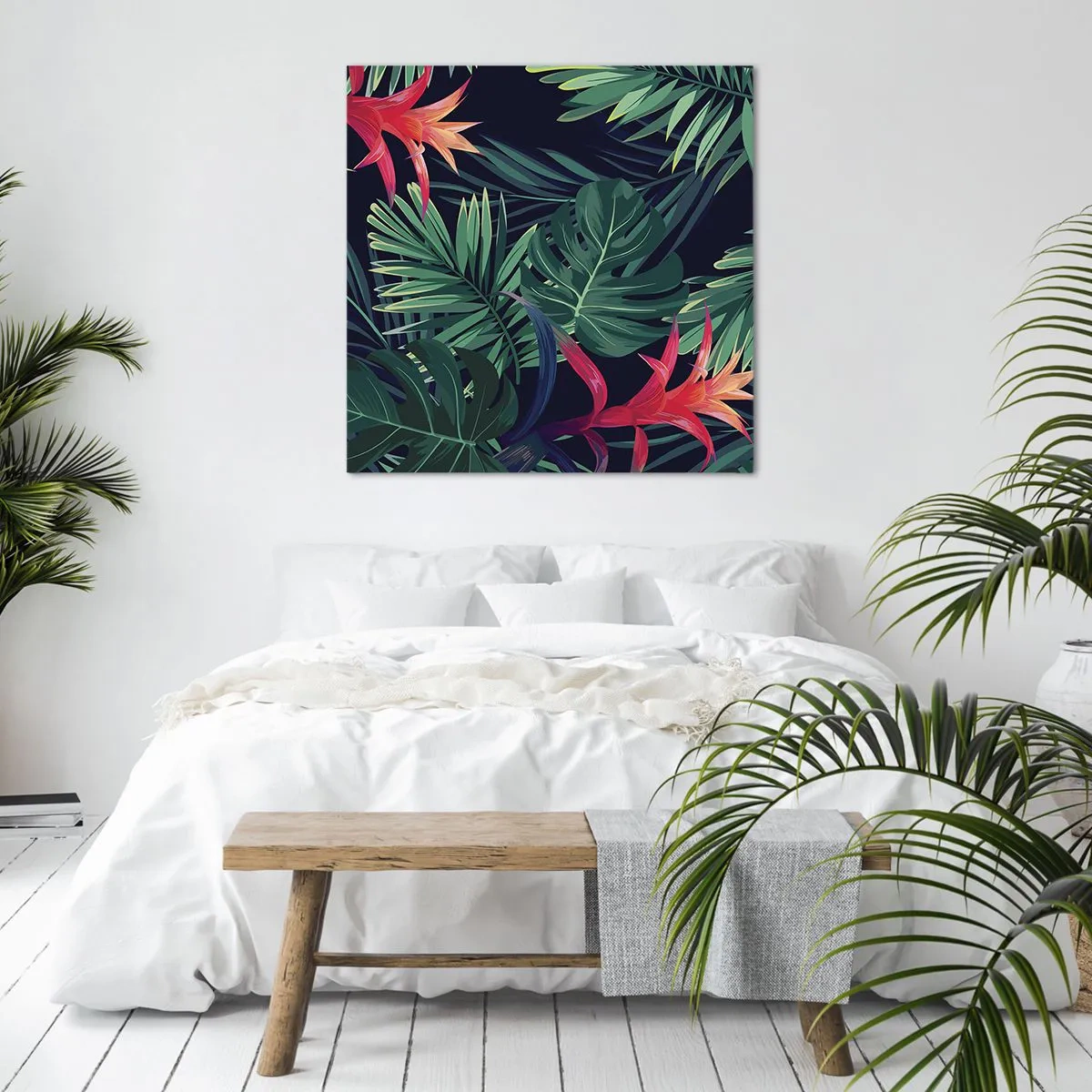 Cuadro sobre lienzo - Impresión de Imagen - Encender el color verde - 30x30 cm