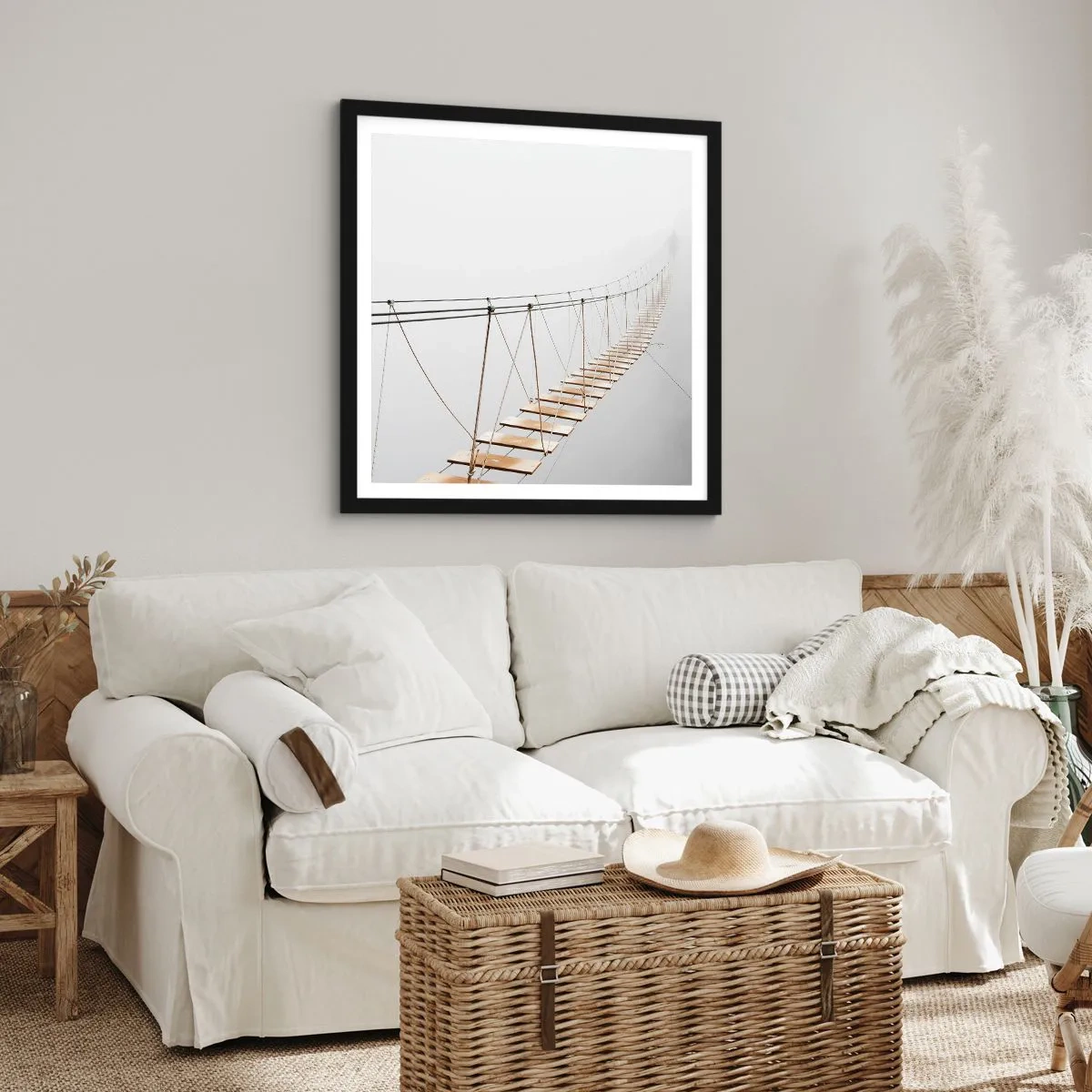 Póster en marco negro - ¿Adónde le llevará? - 60x60 cm