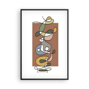 Póster en marco negro - Una abstracción por la que vale la pena sonreír - 61x91 cm