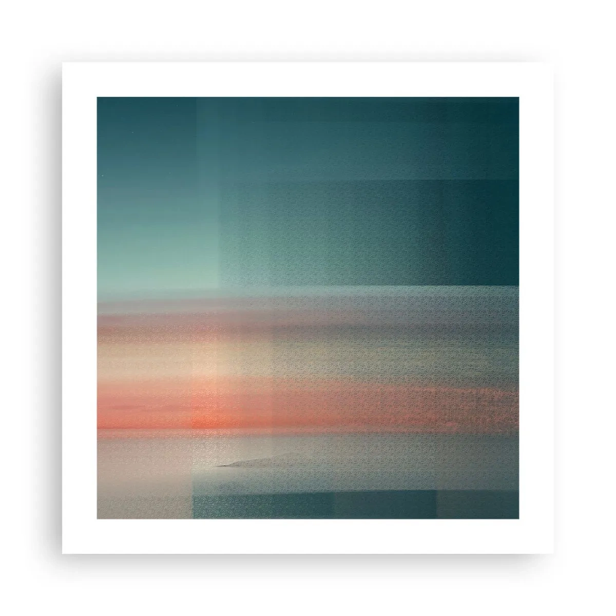 Póster - Abstracción: ondas de luz - 50x50 cm