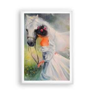 Póster en marco blanco - Como si de un hermoso sueño se tratara - 70x100 cm