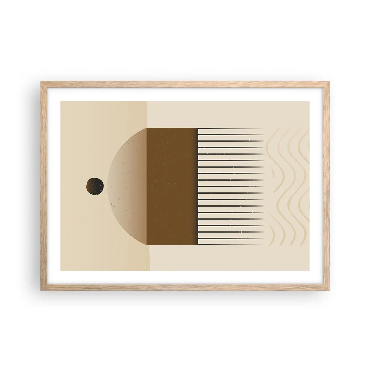 Póster en marco roble claro - Varios estados - 70x50 cm