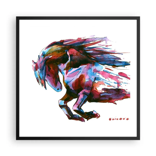 Póster en marco negro - En éxtasis - 60x60 cm