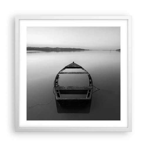 Póster en marco blanco - Anhelo y melancolía - 50x50 cm