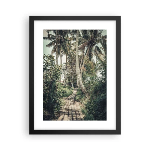 Póster en marco negro - Avenida de palmeras - 30x40 cm